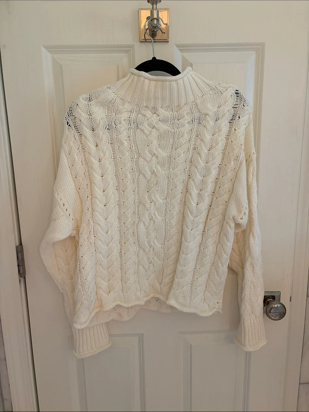JCrew 2025 Roll neck Cable knit Sweater- IVORY